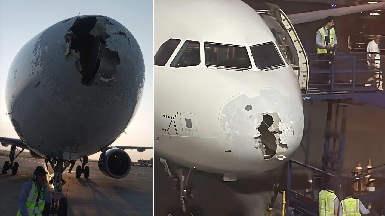 दिल्ली-श्रीनगर इंडिगो फ्लाइट में भयानक टर्बुलेंस, फ्लाइट 6E-2142 में टर्बुलेंस का कहर ,प्लेन की नोज हुई डैमेज, जानिए पूरा मामला