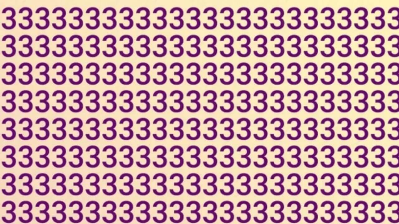 333… में छुपा है एक ‘8’, 99% लोग नहीं ढूंढ पाए! क्या आप हैं उन 1% में शामिल?