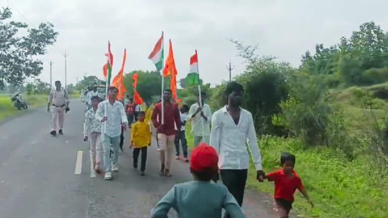 बुरहानपुर में दिखी हर घर तिरंगा अभियान की झलक, कांवड़ यात्रा में गूंजे देशभक्ति के नारे