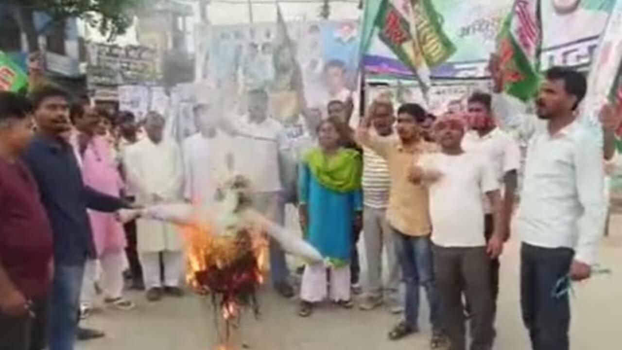 सुपौल में बवाल: तिरंगे के अपमान को लेकर राहुल गांधी का फूंका गया पुतला, अज्ञात लोगों पर केस दर्ज
