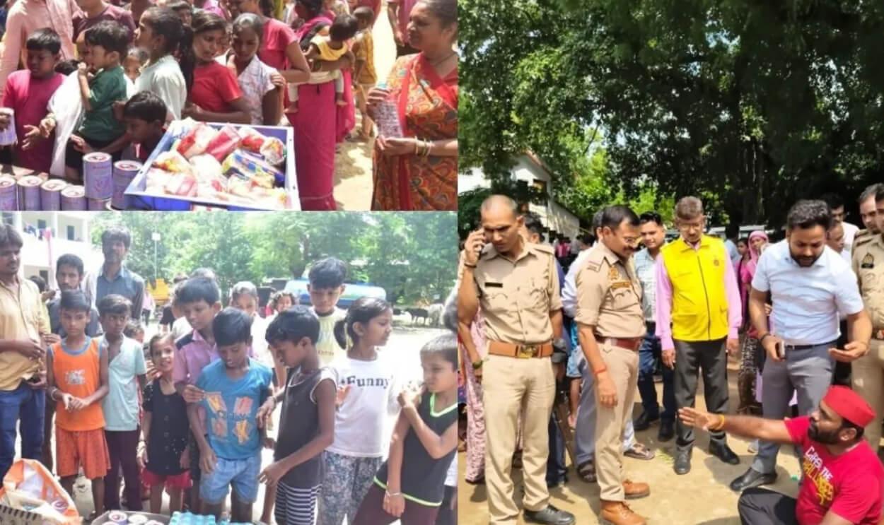 प्रयागराज में बाढ़ राहत शिविर में सपा नेता को रोका, प्रशासन से भिड़ंत, धरने पर बैठे