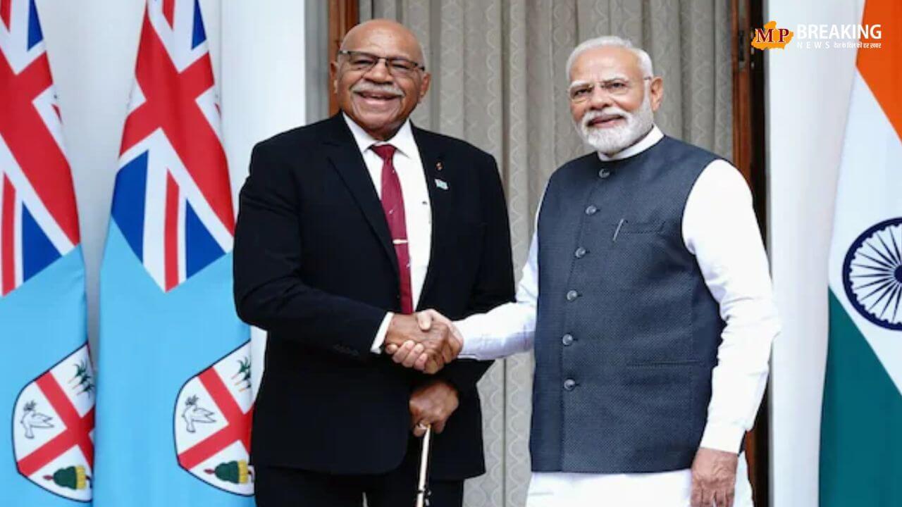 पीएम मोदी ने फिजी के प्रधानमंत्री राबुका से की मुलाकात, व्यापार और रक्षा सहयोग बढ़ाने पर चर्चा