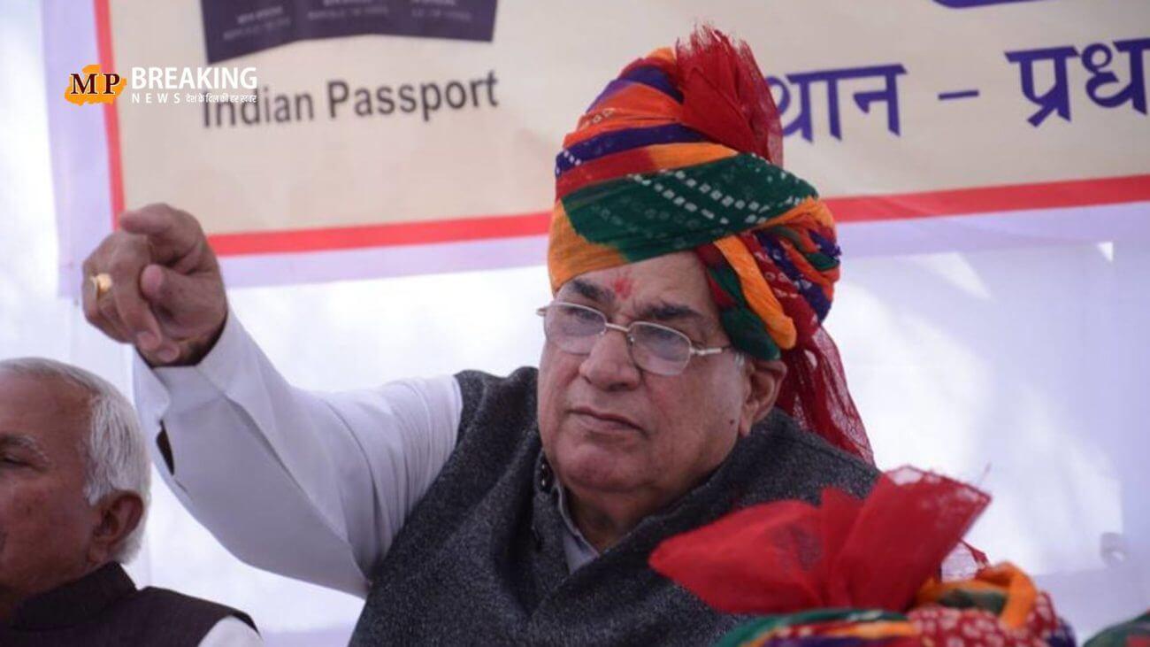 नहीं रहे कांग्रेस नेता और चार बार के सांसद कर्नल सोनाराम चौधरी,  दिल्ली के अपोलो हॉस्पिटल में ली अंतिम सांस