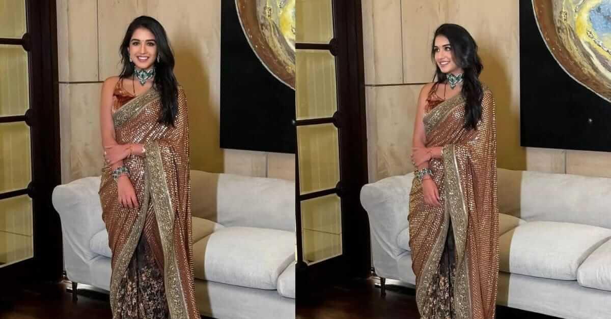 करवा चौथ पर पहनें राधिका मर्चेंट की तरह साड़ी, मिलेगा रॉयल लुक