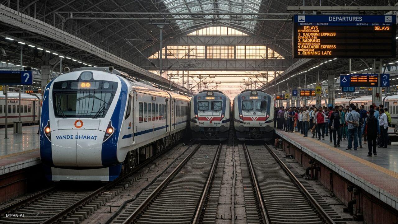 ना बारिश, ना धुंध… फिर भी वंदे भारत छोड़ बाकी सभी ट्रेनें लेट, भोपाल-दिल्ली रूट पर यात्रियों की बढ़ी परेशानी