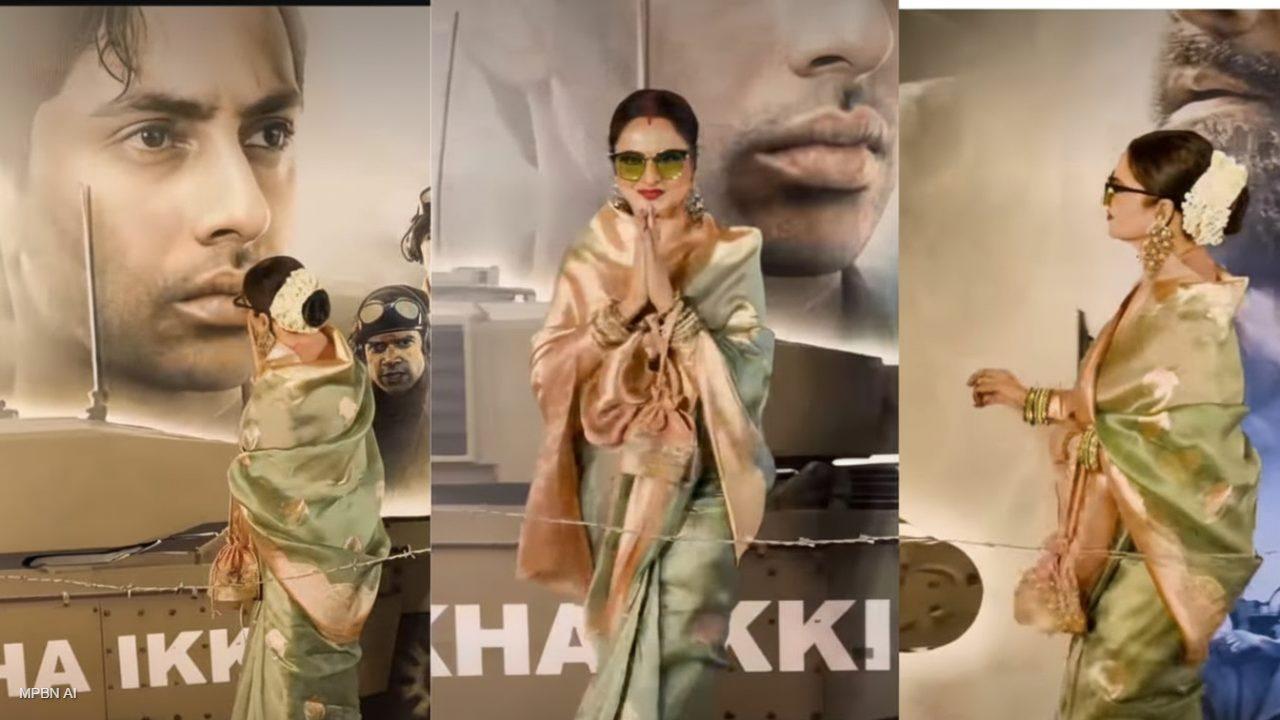 रेखा ने अगस्त्य नंदा के पोस्टर को किया किस, ‘इक्कीस’ प्रीमियर की तस्वीरें-वीडियो सोशल मीडिया पर वायरल