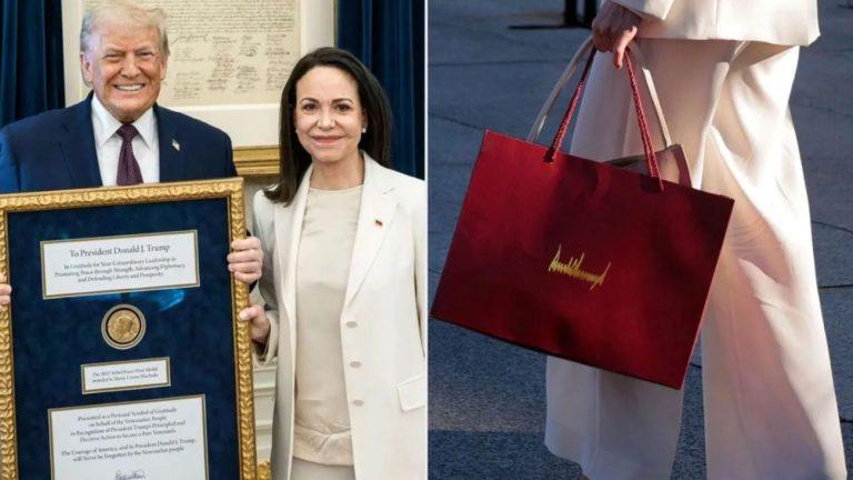 ट्रंप को दिया नोबेल मेडल, बदले में मिला लाल थैला, वेनेजुएला की नेता मरिया मचाडो की व्हाइट हाउस में क्या हुई डील?