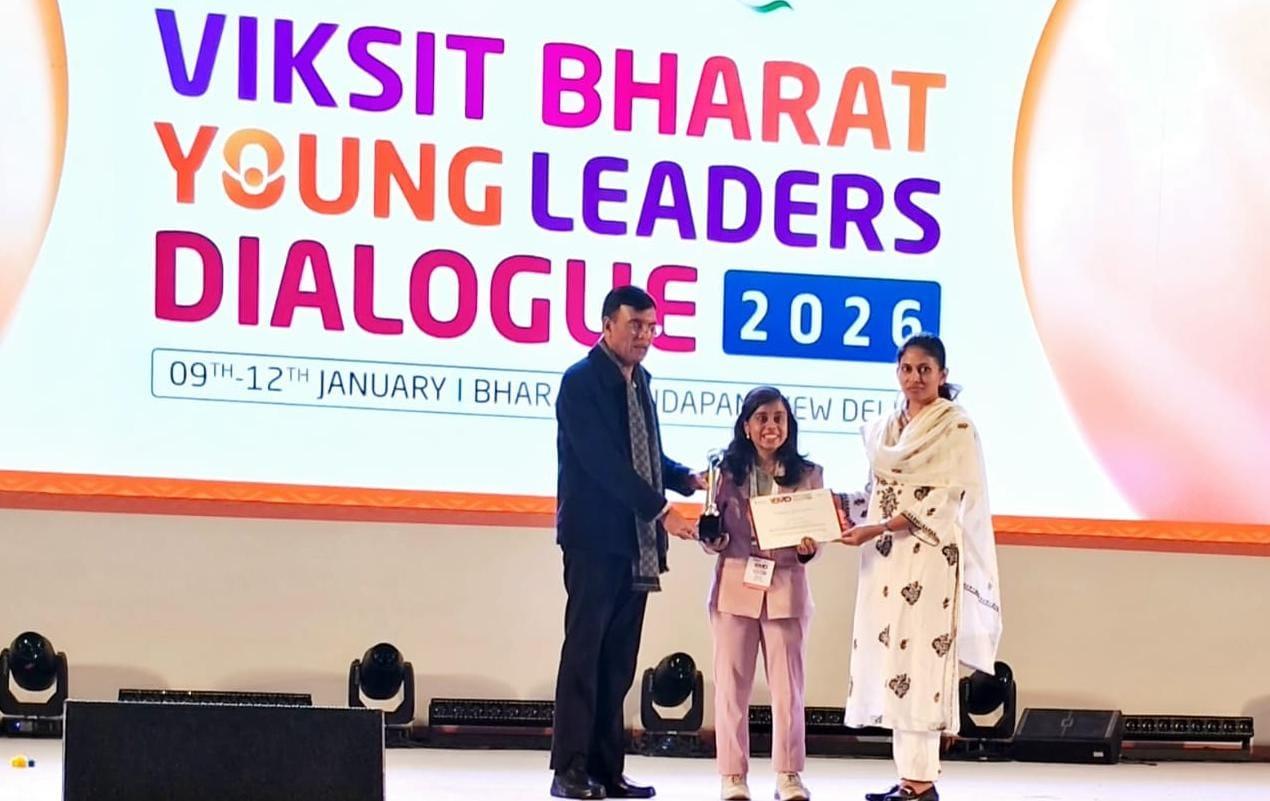 विकसित भारत यंग लीडर डायलॉग-2026 बनी मध्यप्रदेश की रिया जैन, सेरेब्रल पाल्सी और स्ट्रोक से पीड़ित मरीजों  की रिकवरी के लिए बनाई अनूठी तकनीक