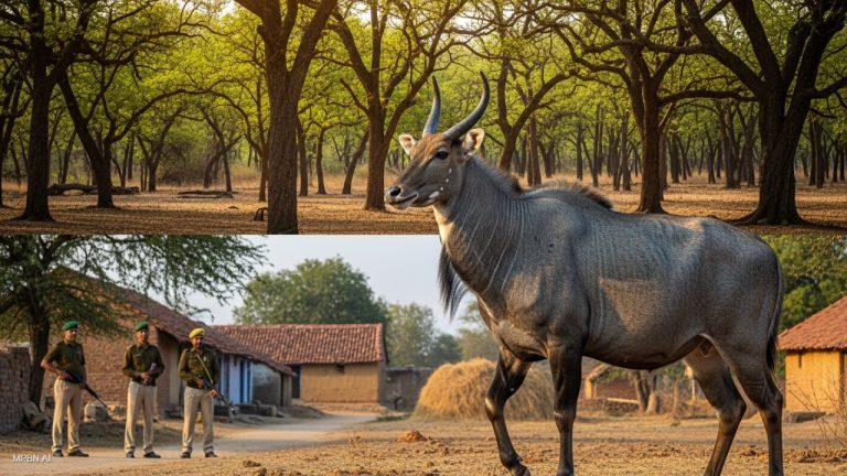 कभी जंगल, कभी गांव… सतना में 8 घंटे तक रेस्क्यू, नीलगाय ने छुड़ा दिए वन विभाग के पसीने
