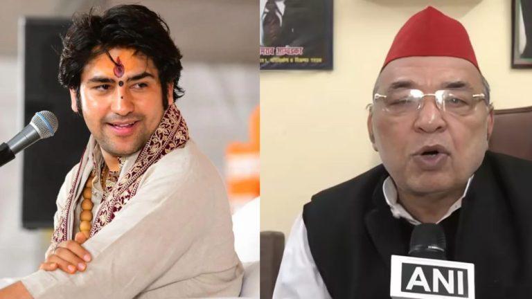 धीरेंद्र शास्त्री के ‘तिरंगे पर चांद’ वाले बयान पर सियासी बवाल, सपा विधायक ने कहा – ‘RSS के प्रवक्ता बनकर नफरत फैला रहे’