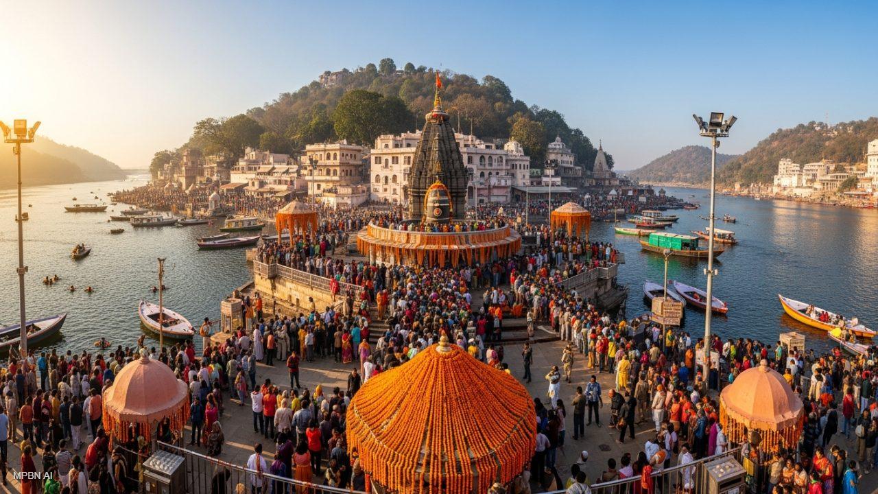 मकर संक्रांति पर ओंकारेश्वर धाम में श्रद्धालुओं का सैलाब, नर्मदा स्नान और ज्योतिर्लिंग दर्शन के लिए विशेष इंतज़ाम