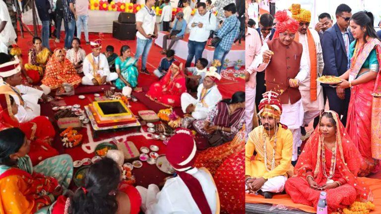 मुख्यमंत्री कन्या विवाह योजना के तहत 6412 जोड़ों की शादी, सरेंडर नक्सलियों ने भी लिए सात फेरे, CM साय ने दिया आशीर्वाद