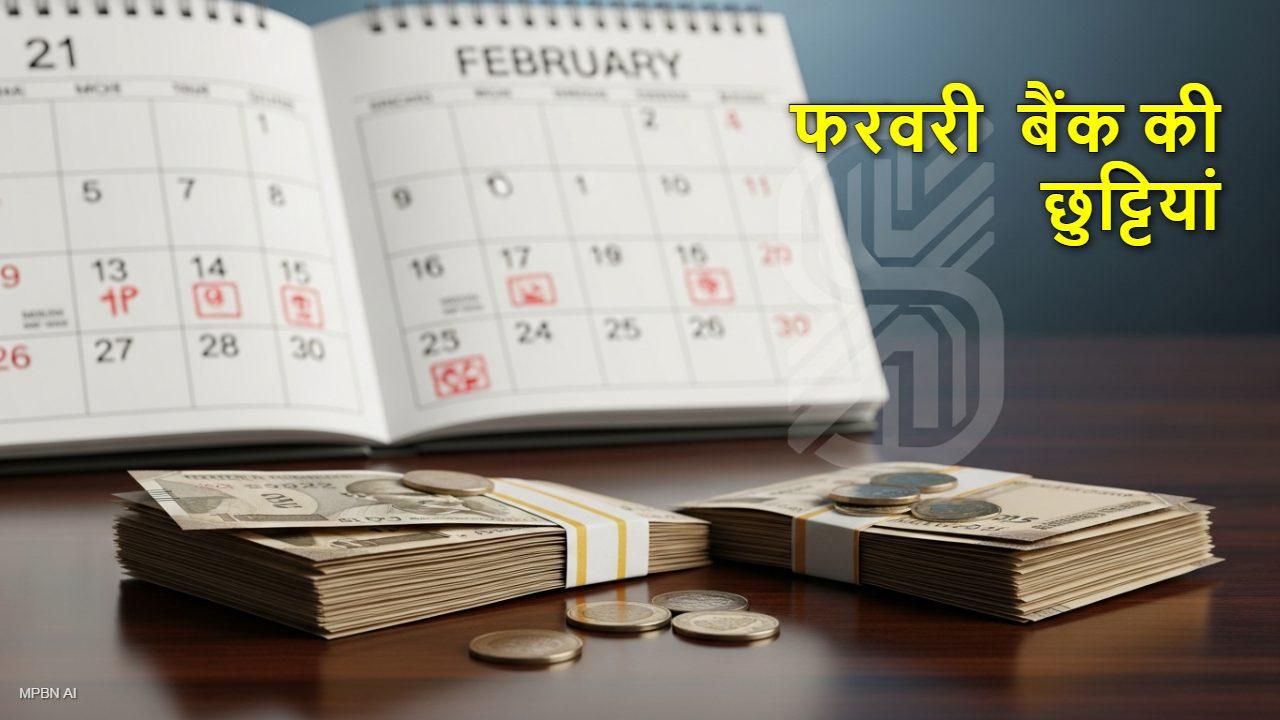 बैंक की छुट्टियां 2026: 2 से 28 फरवरी के बीच इतने दिन बंद रहेंगे बैंक, बैंकिंग संबंधित काम हो सकते हैं प्रभावित, देखें पूरी लिस्ट