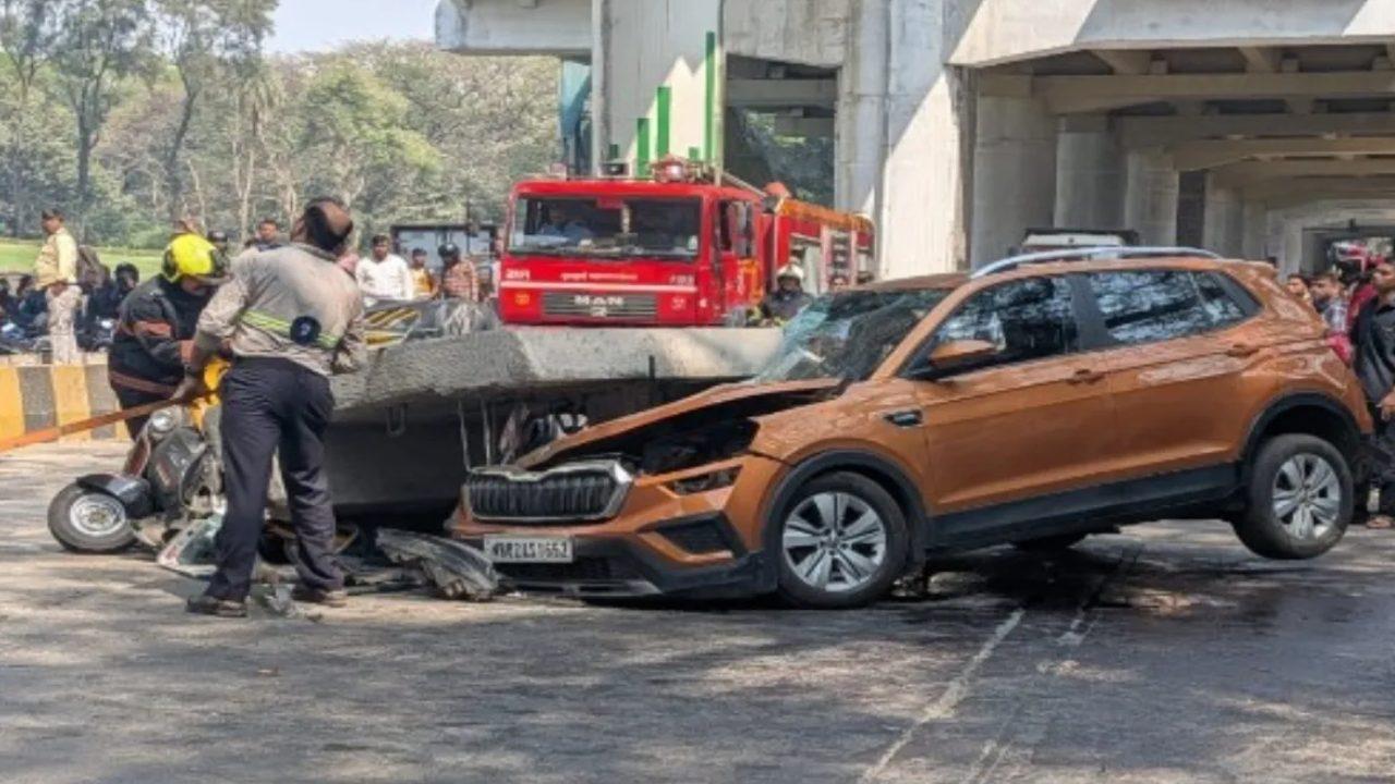 मुंबई के मुलुंड में निर्माणाधीन मेट्रो पिलर का हिस्सा गिरा, कई लोगों के घायल होने की खबर, जांच शुरू