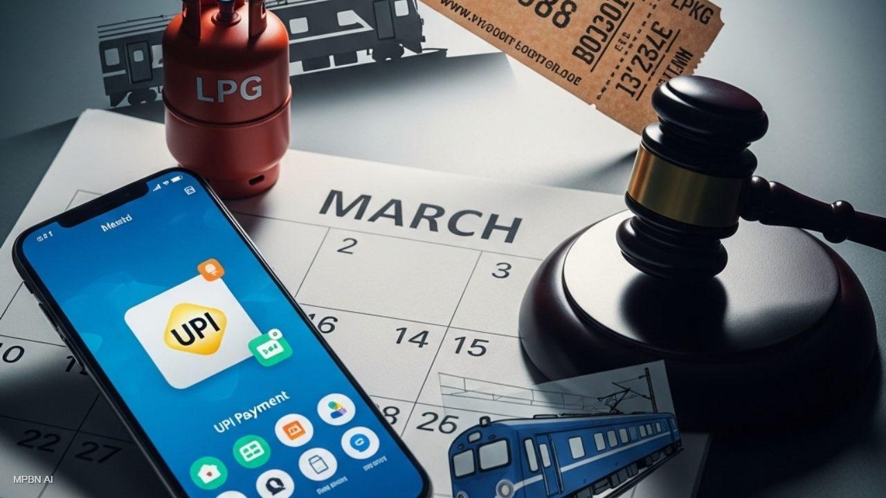 1 मार्च से होने वाले हैं यह जरूरी बदलाव, LPG से लेकर रेलवे टिकट बुकिंग और UPI के नियमों पर होगा असर