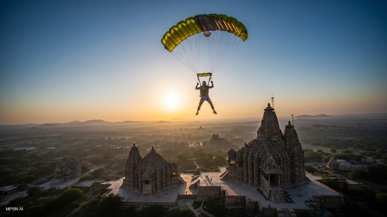 खजुराहो में स्काई-डाइविंग फेस्टिवल, 20 से 26 फरवरी तक उड़ान और रोमांच