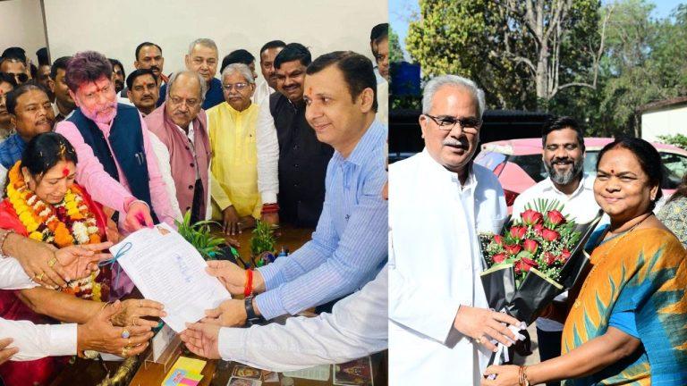 छत्तीसगढ़ राज्यसभा चुनाव: BJP की लक्ष्मी वर्मा और कांग्रेस की फूलो देवी नेताम ने दाखिल किया नामांकन, 16 मार्च को मतदान