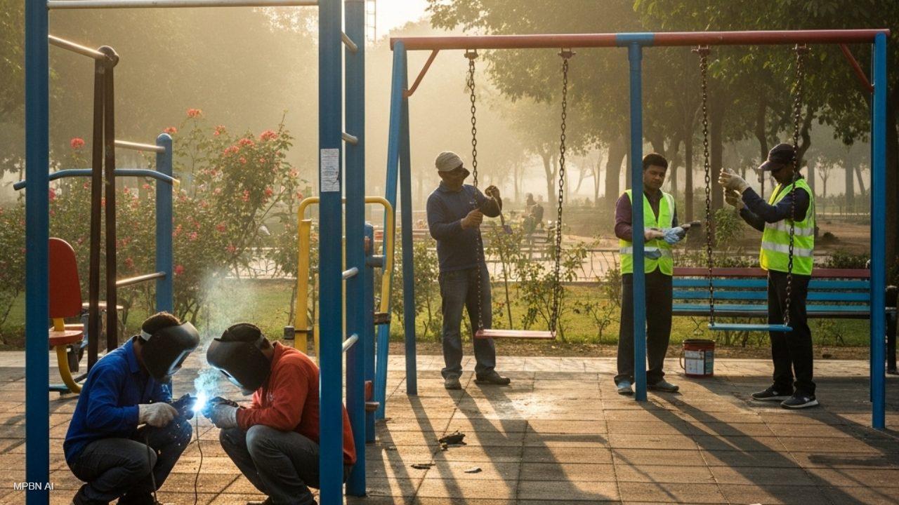 दिल्ली के पार्कों में बनी ओपन जिम की मरम्मत का काम शुरू, झूलों को भी किया जाएगा दुरुस्त