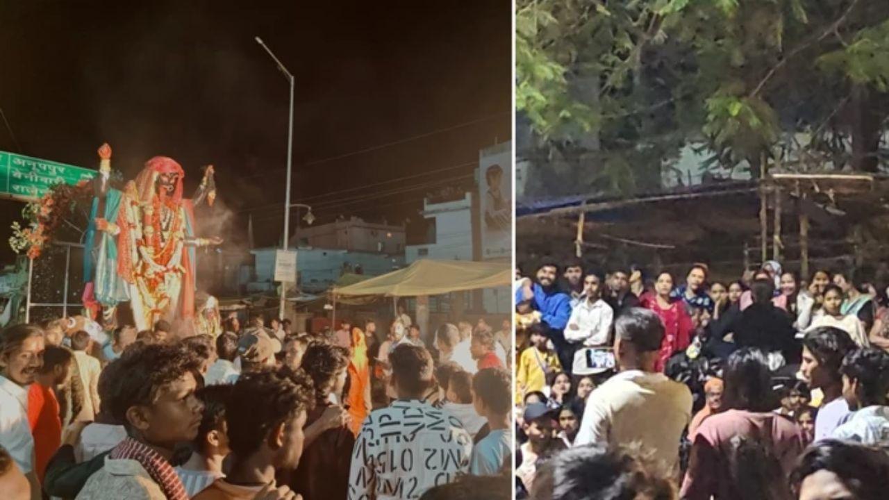 डिंडौरी में काली विसर्जन जुलूस पर हमला: अंडे फेंकने से भड़का माहौल, हजारों लोग सड़क पर