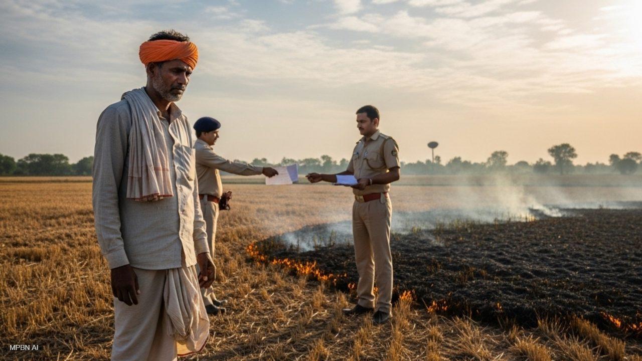 अब नरवाई जलाना पड़ेगा भारी! हरदा में किसान पर 10 हजार का जुर्माना, सैटेलाइट से रखी जा रही नजर