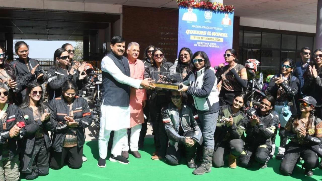 MP में ‘क्वींस ऑन द व्हील्स’ की धमाकेदार शुरुआत, 25 महिला राइडर्स तय करेंगी 1400KM का सफर