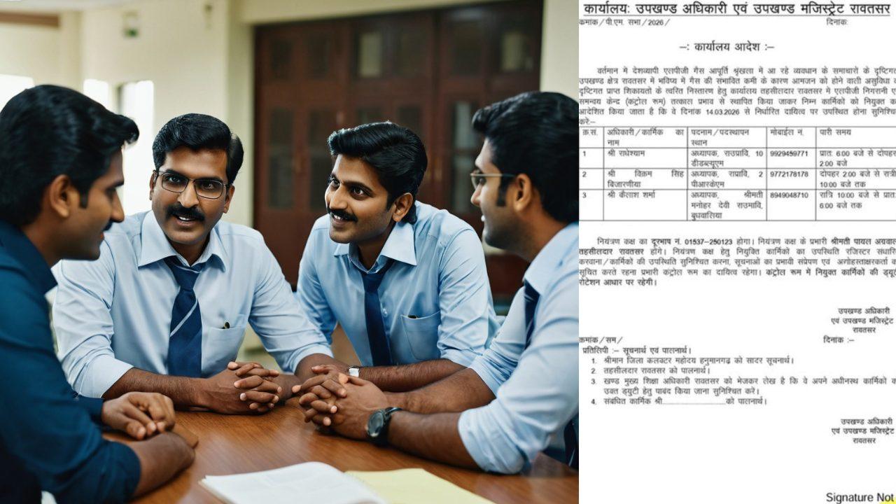 राजस्थान के रावतसर में शिक्षकों की LPG वितरण निगरानी में ड्यूटी का आदेश रद्द, विवाद बढ़ने पर सरकार का हस्तक्षेप, जानें पूरा विवाद