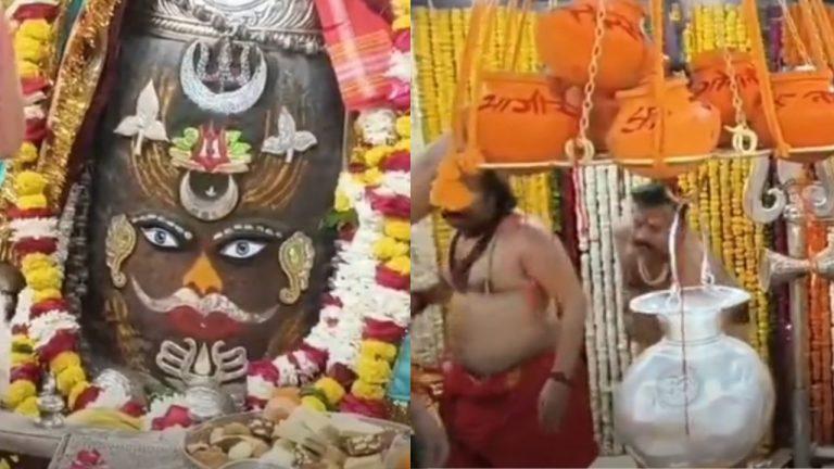 महाकाल मंदिर में आज से शुरू हुई शीतल जलधारा, भीषण गर्मी में बाबा को दी जा रही ठंडक