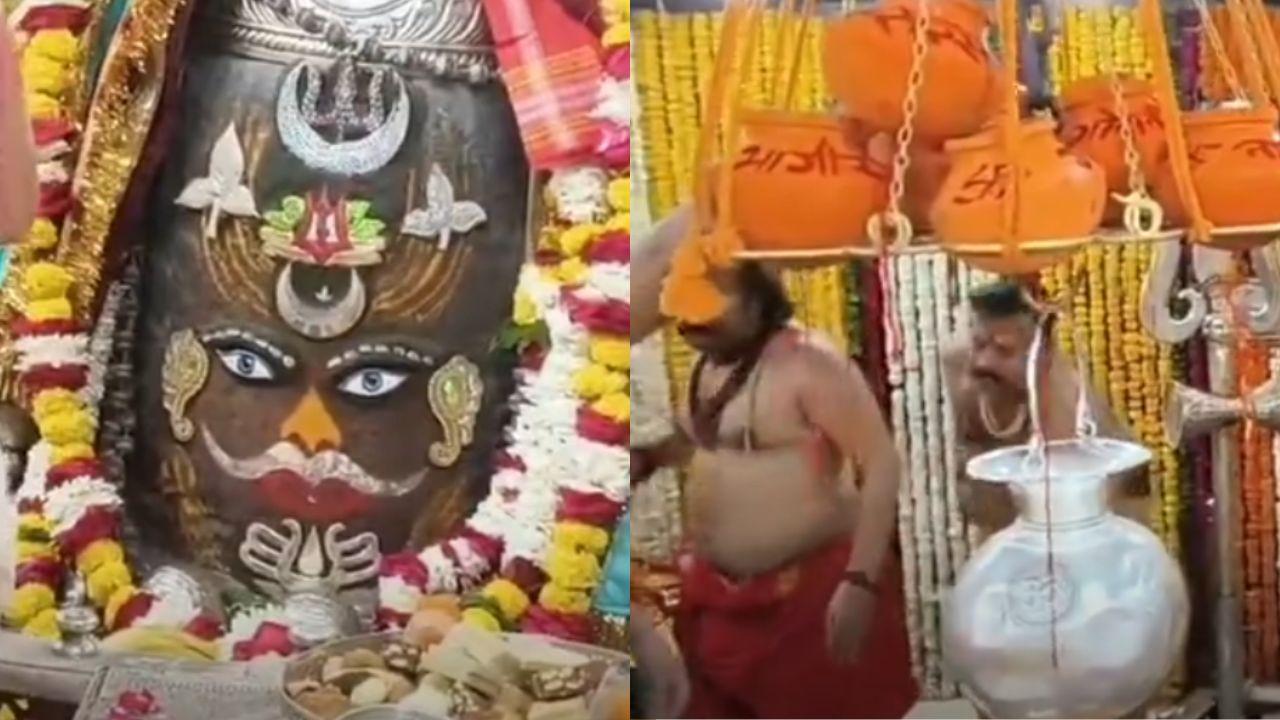 महाकाल मंदिर में आज से शुरू हुई शीतल जलधारा, भीषण गर्मी में बाबा को दी जा रही ठंडक