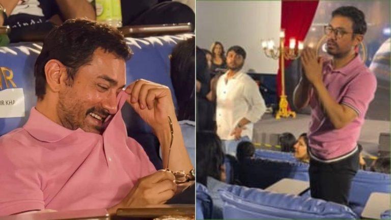 बेटे जुनैद की फिल्म के प्रोमोशनल इवेंट में इमोशनल हुए आमिर खान, आंखों से छलके आंसू