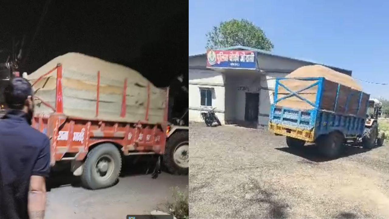 देर रात खनिज विभाग का एक्शन, अवैध रेत परिवहन करते 5 ट्रैक्टर-ट्रॉली किये जब्त, प्रकरण दर्ज