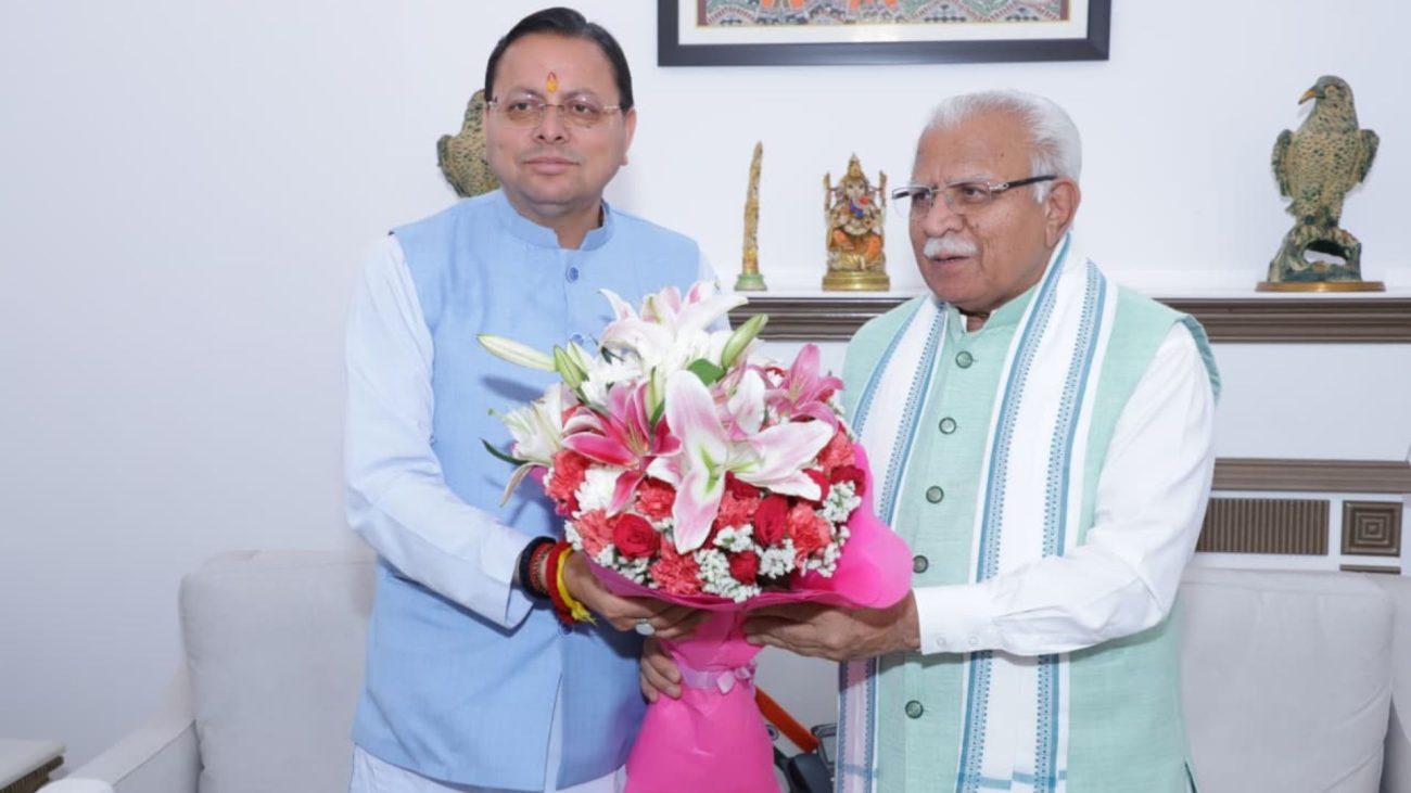 मुख्यमंत्री धामी ने केंद्रीय मंत्री खट्टर से की मुलाकात, हरिद्वार गंगा कॉरिडोर और कुंभ-2027 के लिए की ₹325 करोड़ की मांग