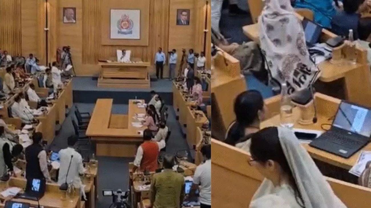 इंदौर निगम में वंदे मातरम को लेकर हंगामा, पार्षद रुबीना बोलीं “बुलवाकर दिखाओ”, राजू भदौरिया ने ज्योतिरादित्य सिंधिया को गद्दार कहा