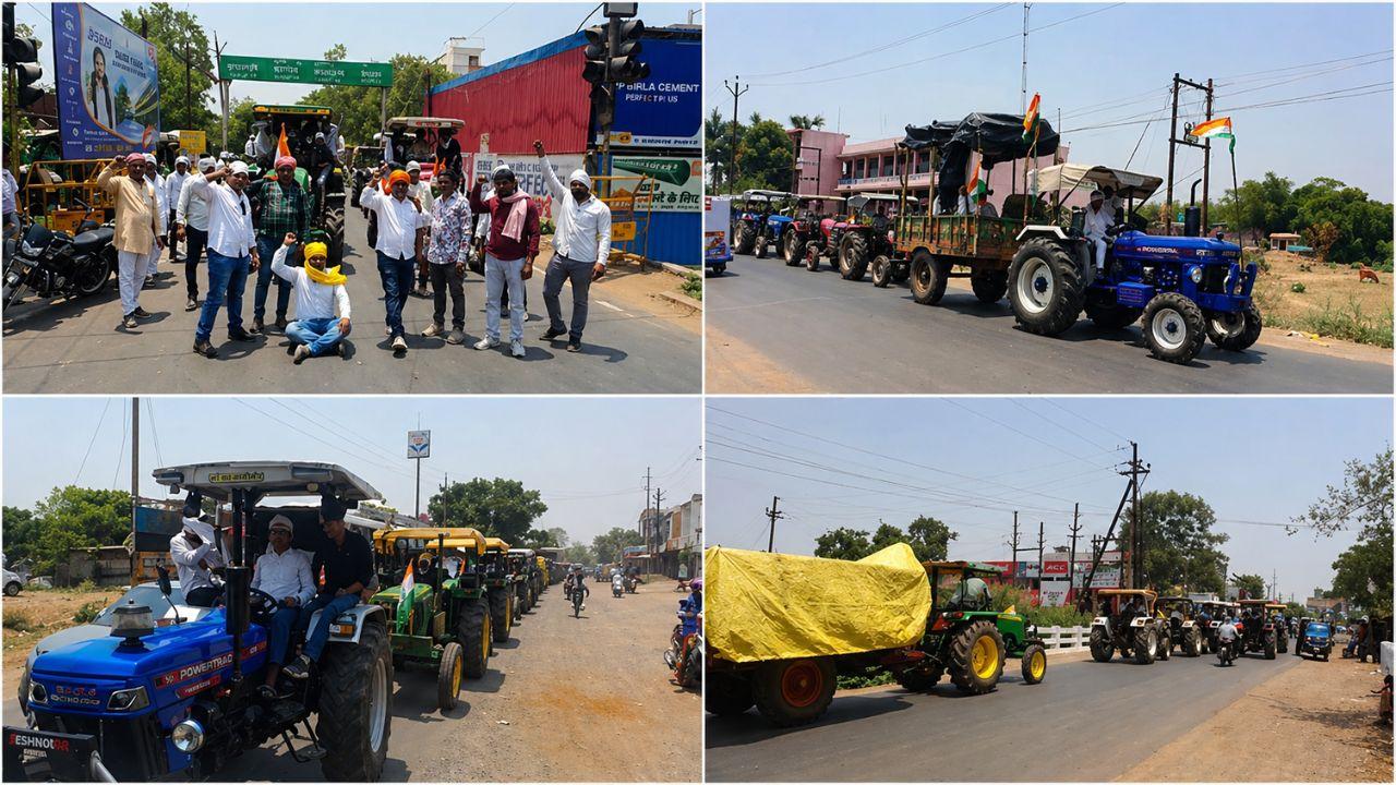 हरदा किसान आंदोलन: हजारों ट्रैक्टरों से घिरा शहर, मांग पूरी होने तक डटे रहेंगे किसान