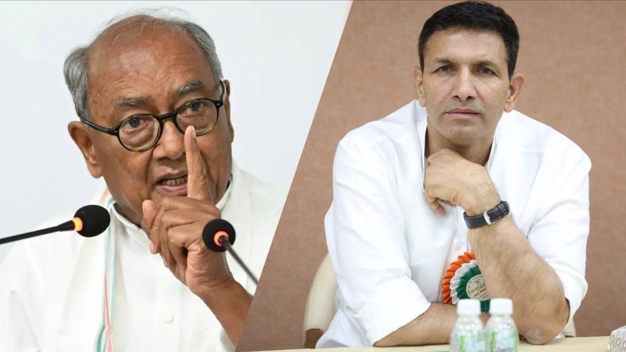 दिग्विजय सिंह की जीतू पटवारी को खरी-खरी: संगठन में नियुक्तियों को लेकर मंच से नसीहत, कहा “AICC में जो पकड़ है आपकी है, हमारी नहीं”
