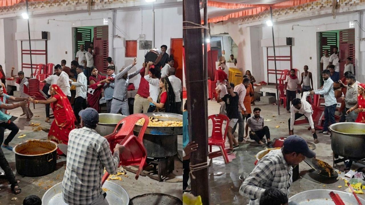 उज्जैन शादी में संग्राम! फोटोग्राफर की एक बात पर मचा बवाल, कुर्सियां-बर्तन चले, VIDEO वायरल