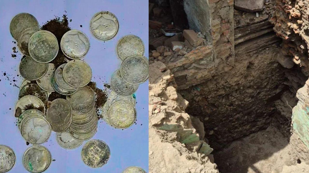 दमोह में खुदाई से निकली 35 किलो के चांदी के सिक्के, मजदूर बोले- मालिक सारे सिक्के लेकर भाग गया