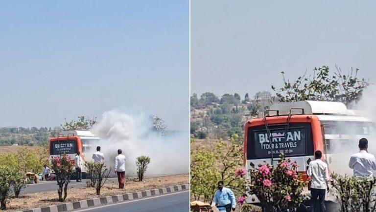 बड़वानी में चलती बस बनी आग का गोला! यात्रियों ने कूदकर बचाई जान