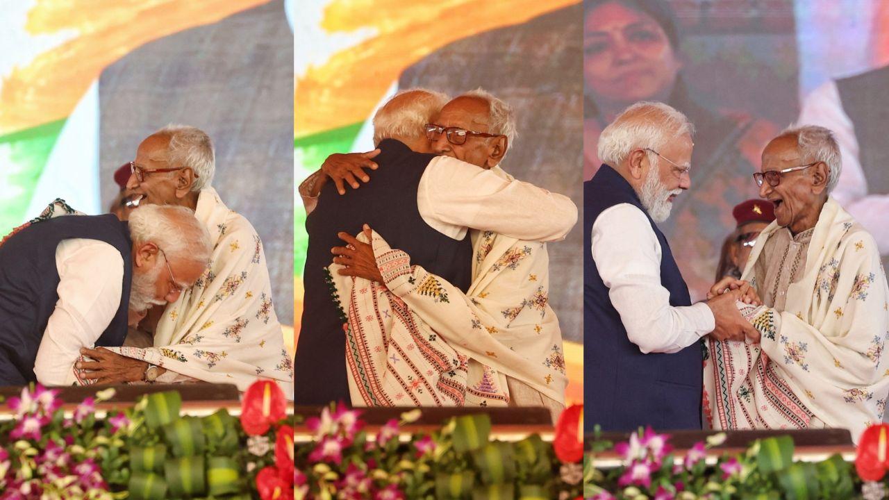 PM Modi ने बुजुर्ग के पैर छुए..गले लगाया, शुभेंदु अधिकारी के शपथ ग्रहण में सामने आई प्रेरणादायी तस्वीर