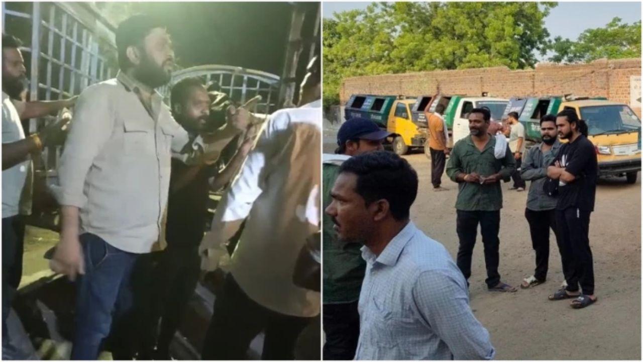 आवारा पशु पकड़ने गई टीम पर हमला, रतलाम में हंगामे के बाद कर्मचारियों का प्रदर्शन