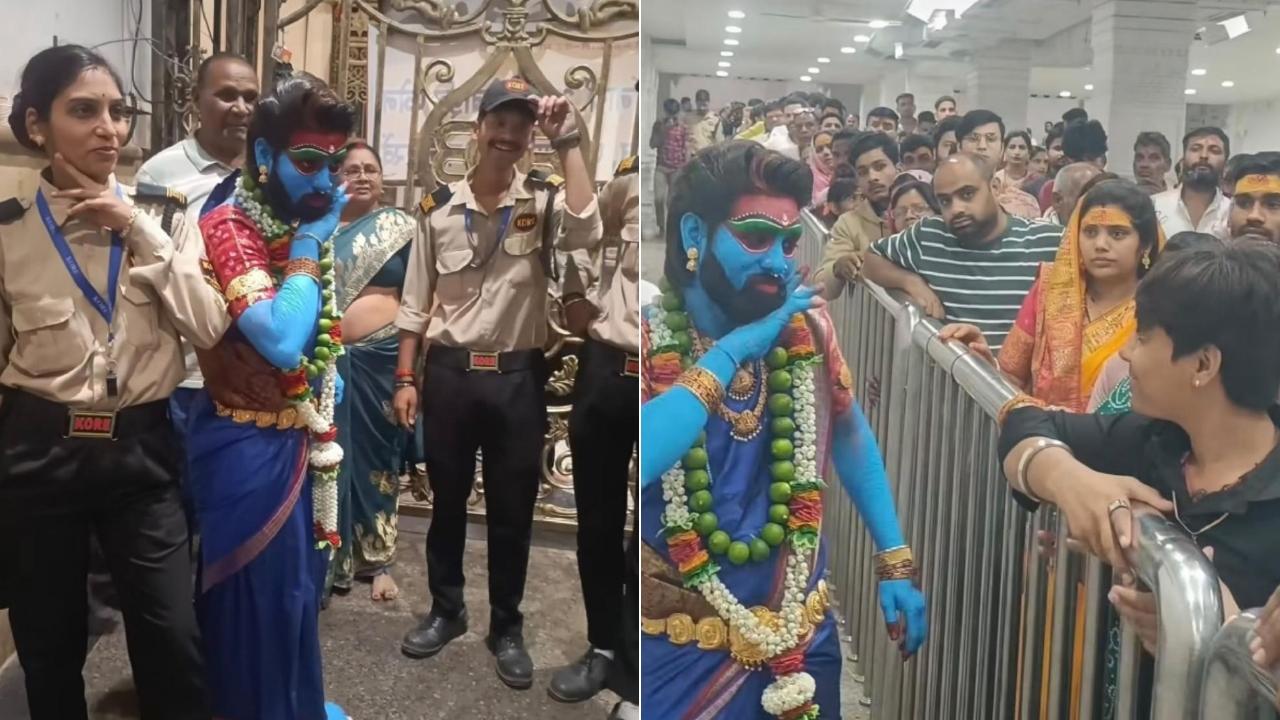 पुष्पा के गेटअप में महाकाल मंदिर पहुंचा युवक, कर्मचारियों ने दिया VIP ट्रीटमेंट, जांच के बाद सुपरवाइजर सस्पेंड
