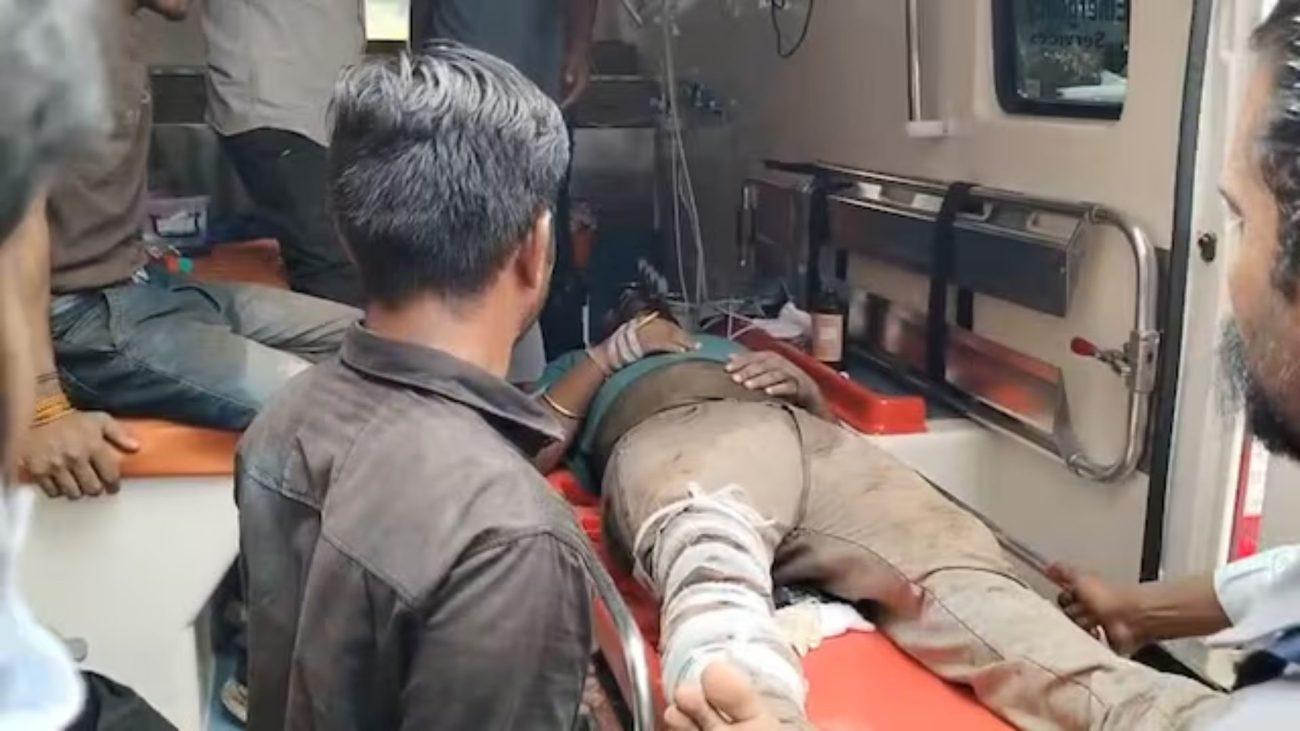 नीमच में ग्रिंको प्रोजेक्ट में अचानक 100 फीट नीचे गिरी लिफ्ट, 9 मजदूर हुए घायल, एक की हालत गंभीर