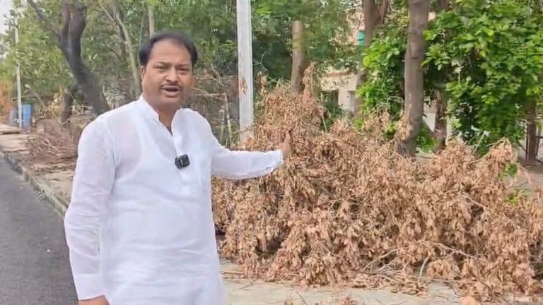 भोपाल में अयोध्या बायपास की 10 लेन सड़क पर कांग्रेस के सवाल, प्रवीण धोलपुरे बोले “हजारों पेड़ काटे, अब गुणवत्ता संदेह के घेरे में”