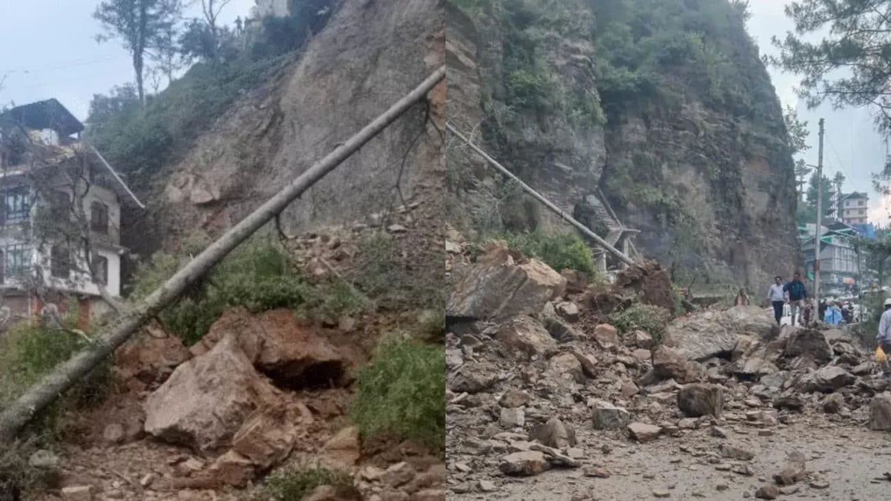 शिमला के संजौली-ढली बाईपास पर भारी लैंडस्लाइड से लगा लंबा जाम, घंटो परेशान हुए लोग