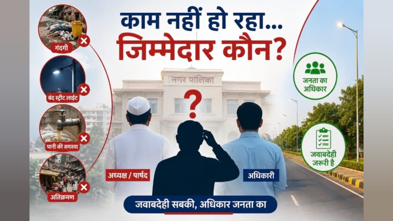 नगर पालिका में काम नहीं हो रहा तो जिम्मेदार कौन? सिर्फ अधिकारी या अध्यक्ष और पार्षद भी?