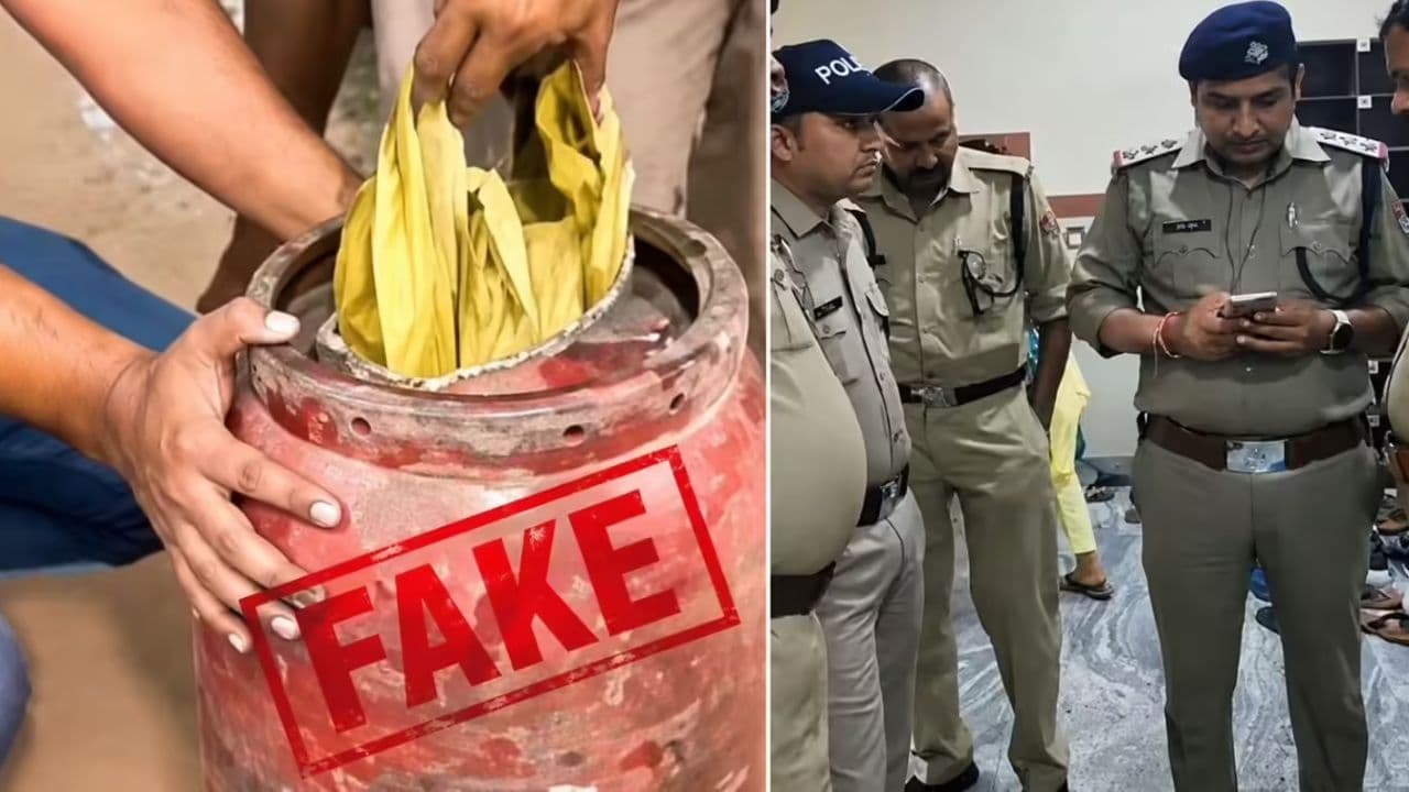 रीवा में पति को गैस सिलेंडर में भरने की वायरल खबर निकली फर्जी, पुलिस ने बताया पूरा सच