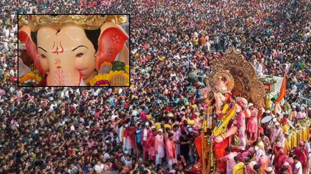 मुंबईत लालबागच्या राजाची राजेशाही मिरवणूक सुरू; गणेशभक्तांची मोठी गर्दी, पोलीस यंत्रणा अलर्ट
