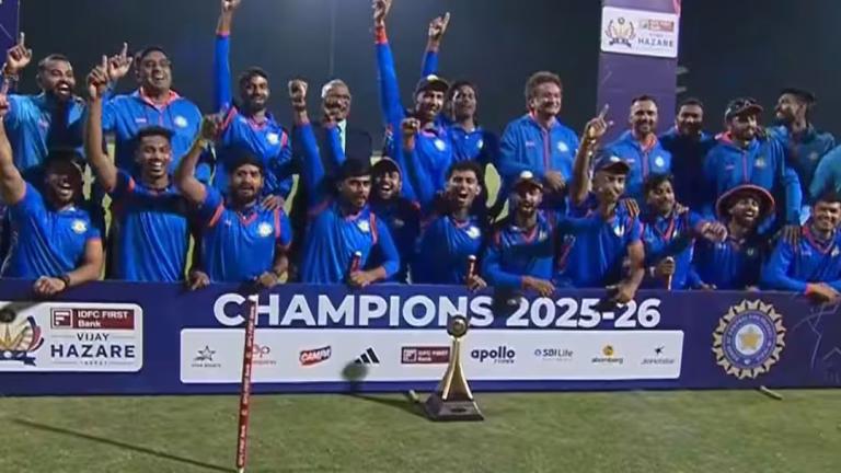 विजय हजारे ट्रॉफी जिंकणाऱ्या संघाला मिळाली बंम्पर बक्षीस रक्कम, BCCI कडून उपविजेत्या संघावरही धनवर्षाव