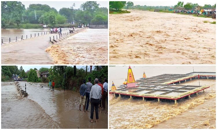 मप्र में भारी बारिश से नदी-नाले उफान पर, कई जगह बाढ़ जैसे हालात