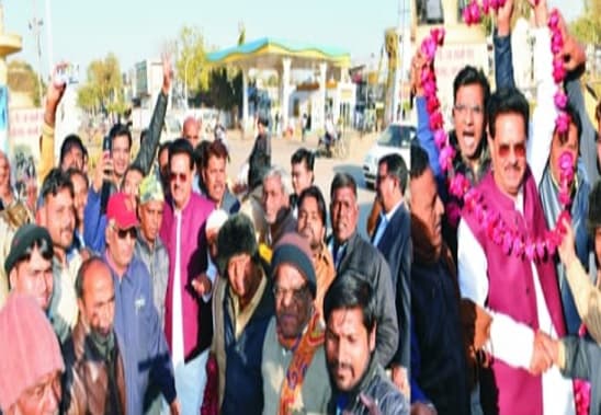 राजस्थान कैबिनेट मंत्री उदयलाल जी आंजना का नीमच में हुआ भव्य स्वागत