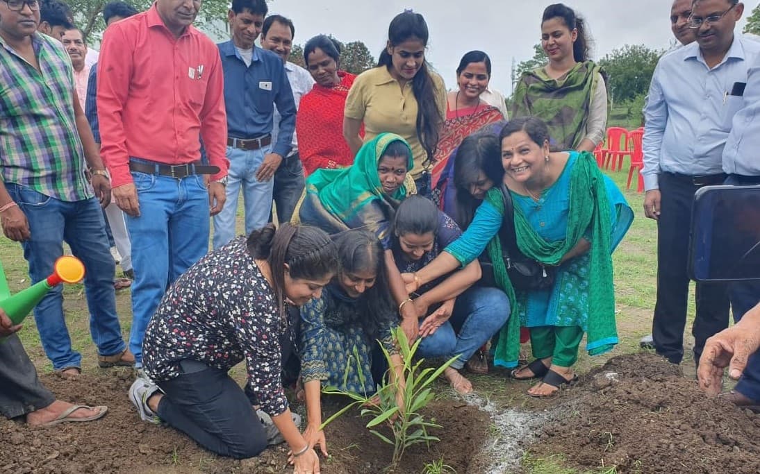 बीडीए कालोनी सलैया मे पत्रकारो ने लगाये पौधे